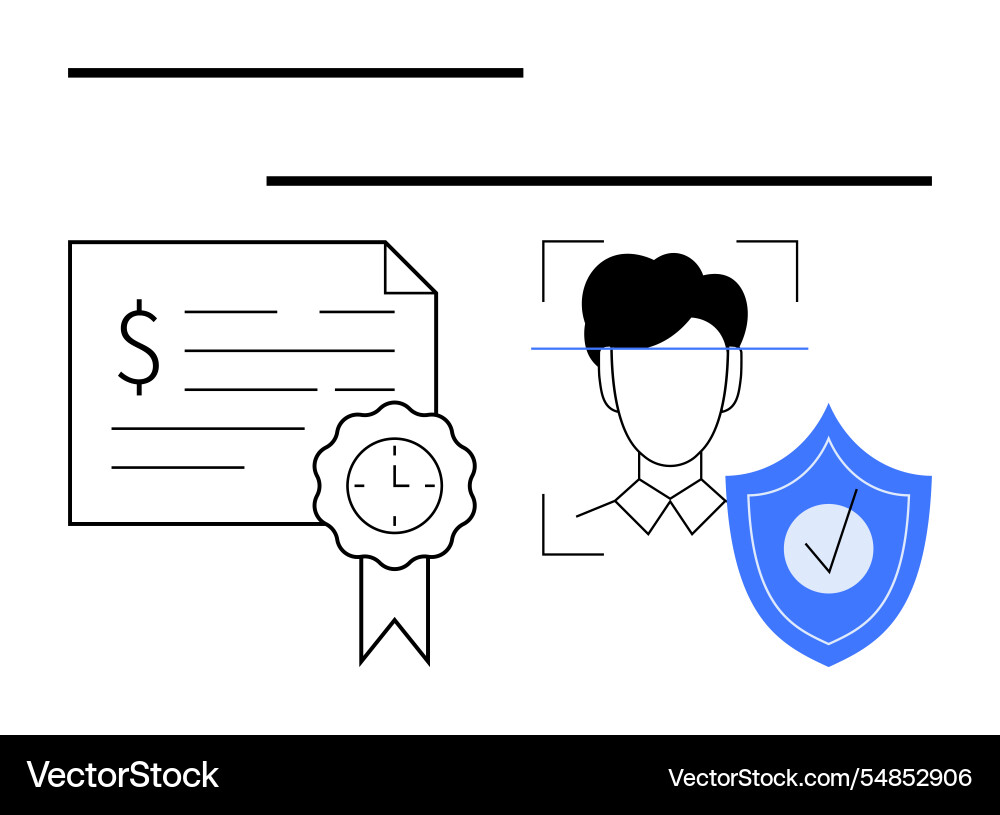 Digital identity verification with secure vector image