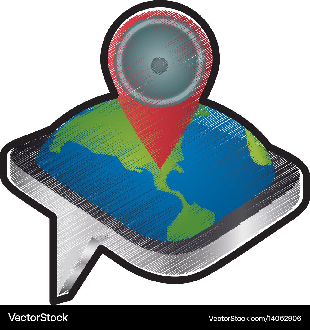 Gps map pointer vector image