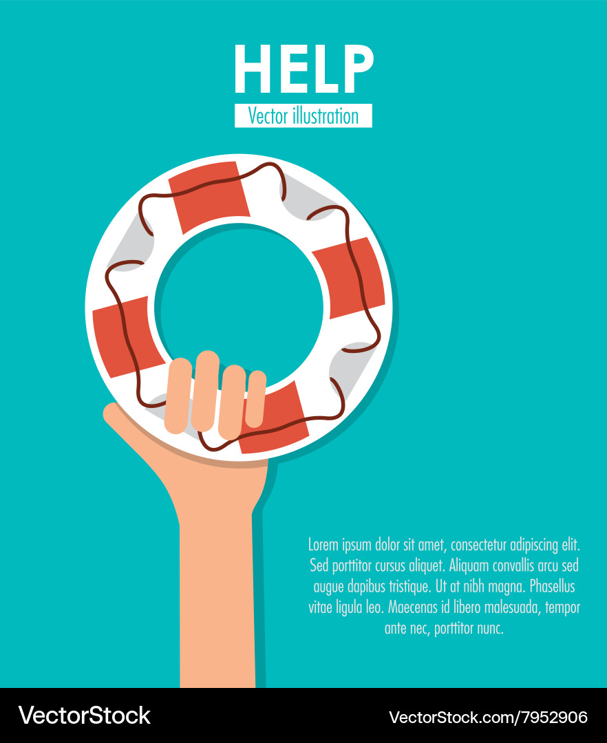 Help Icon Concept - Support & Solutions Vector Image