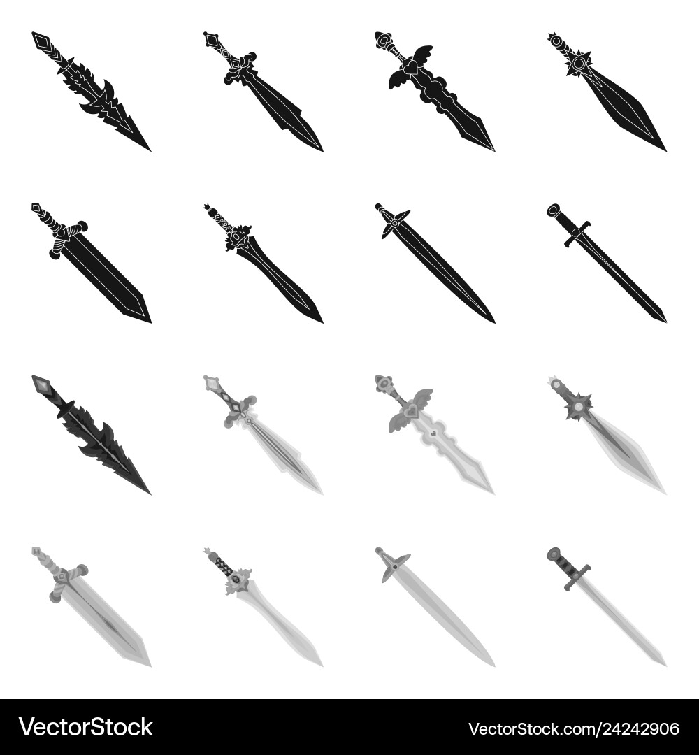 Isolated object of game and armor logo collection vector image