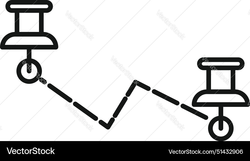 Line graph decline chart icon Line graph decline chart icon vector image