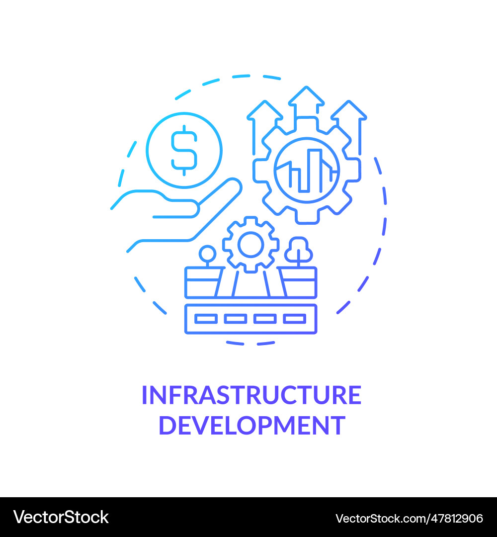 Linear infrastructure development icon fdi concept Linear infrastructure development icon fdi concept vector image