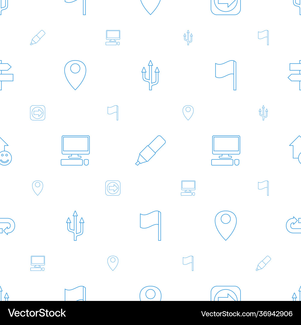 Pointer icons pattern seamless white background vector image