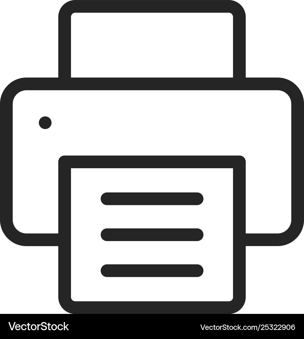Printer icon Royalty Free Vector Image - VectorStock