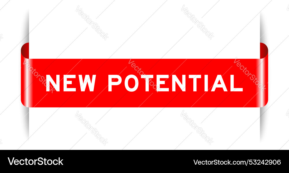 Red color inserted label banner with word new Red color inserted label banner with word new vector image