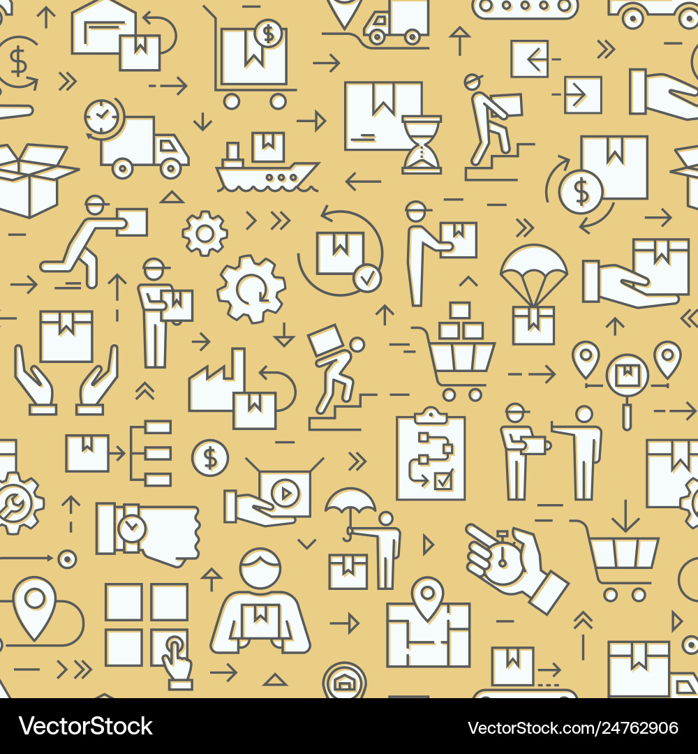 Seamless color patterns on theme logistics Seamless color patterns on theme logistics vector image