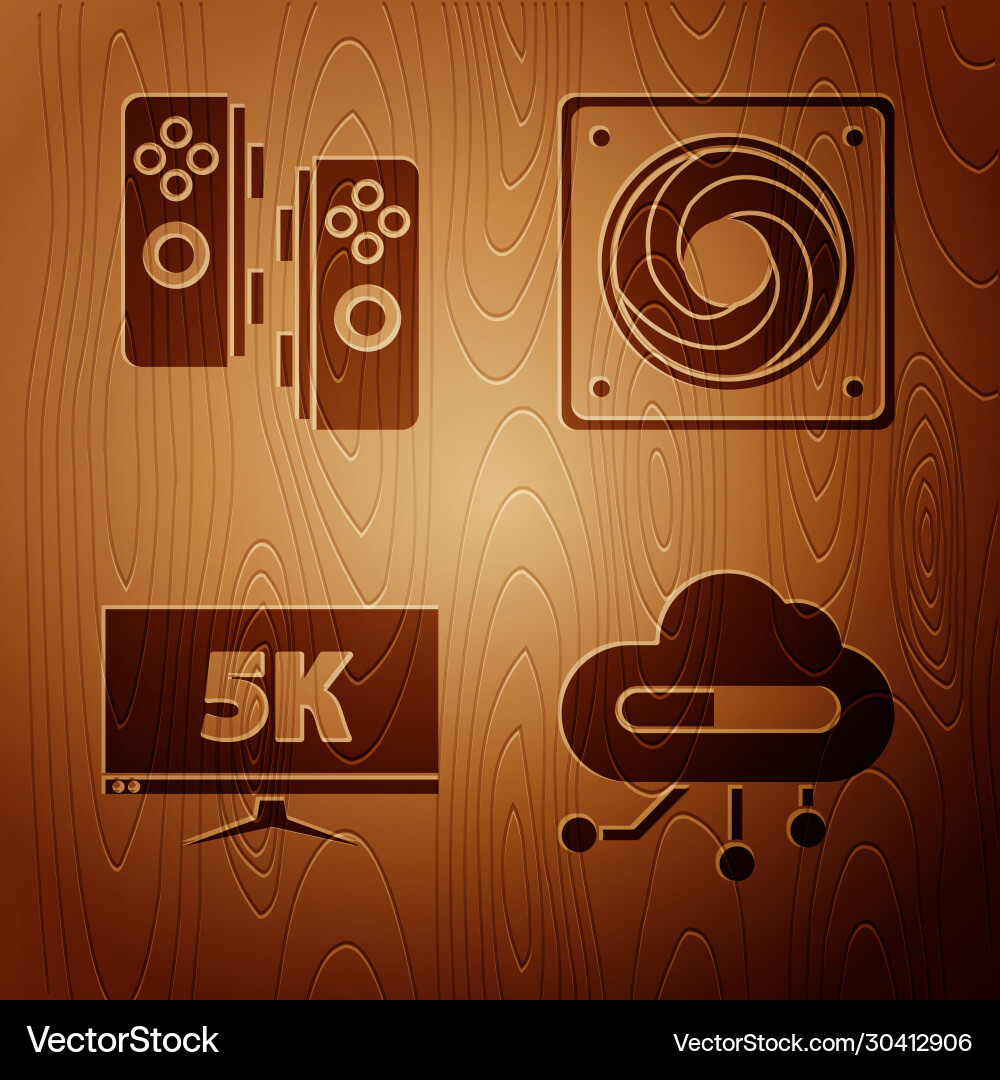 Set internet things gamepad monitor display Set internet things gamepad monitor display vector image