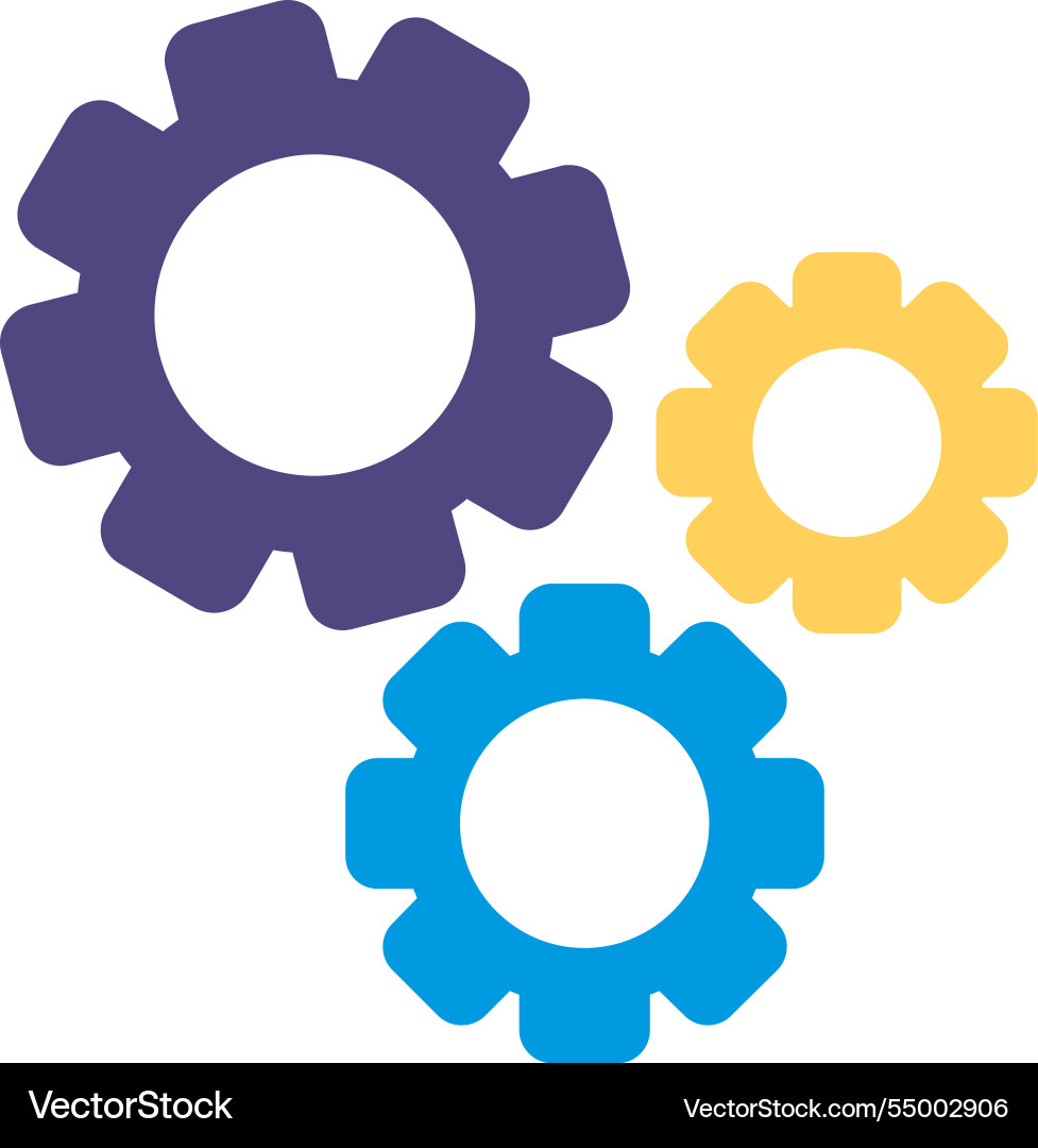 Setting flat icon design Vector Image
