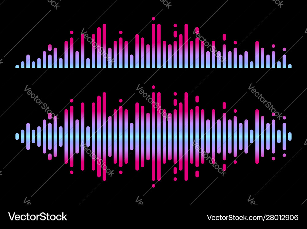 Sound wave rhythm colorful digital equalizer Vector Image