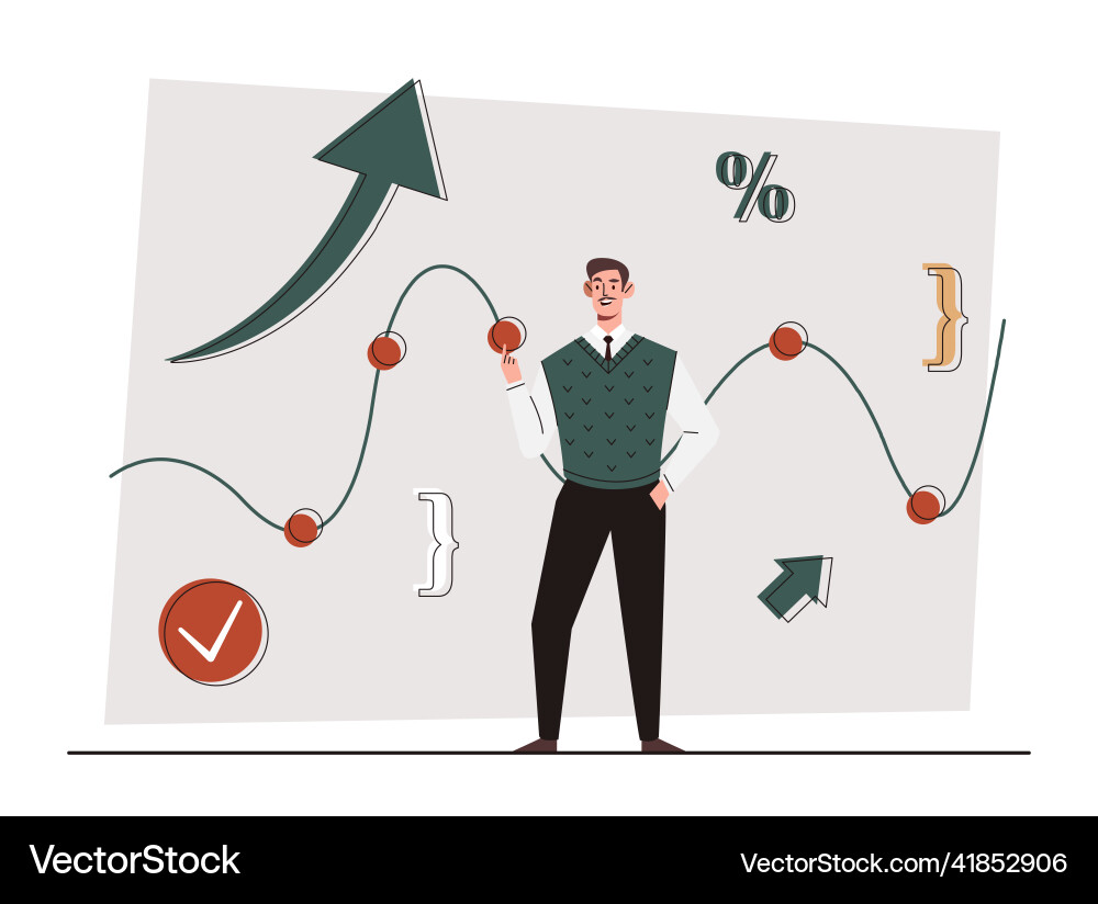 Statistic data measurement Statistic data measurement vector image
