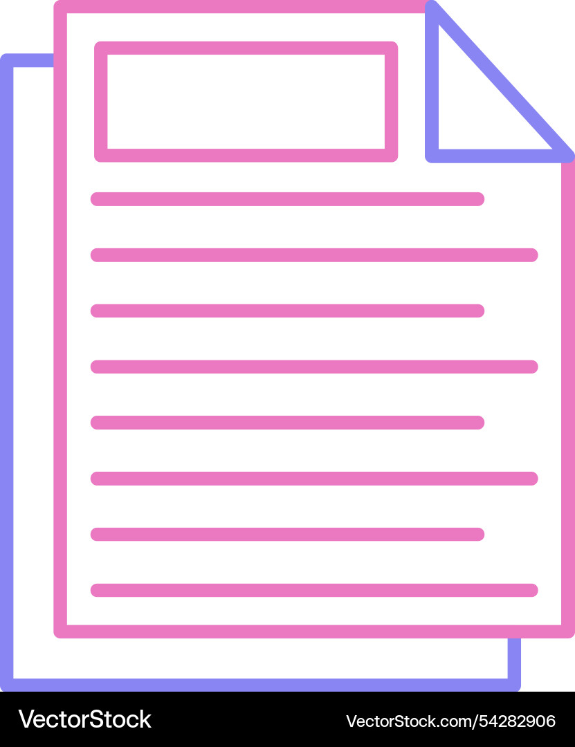 Task line two colour icon vector image