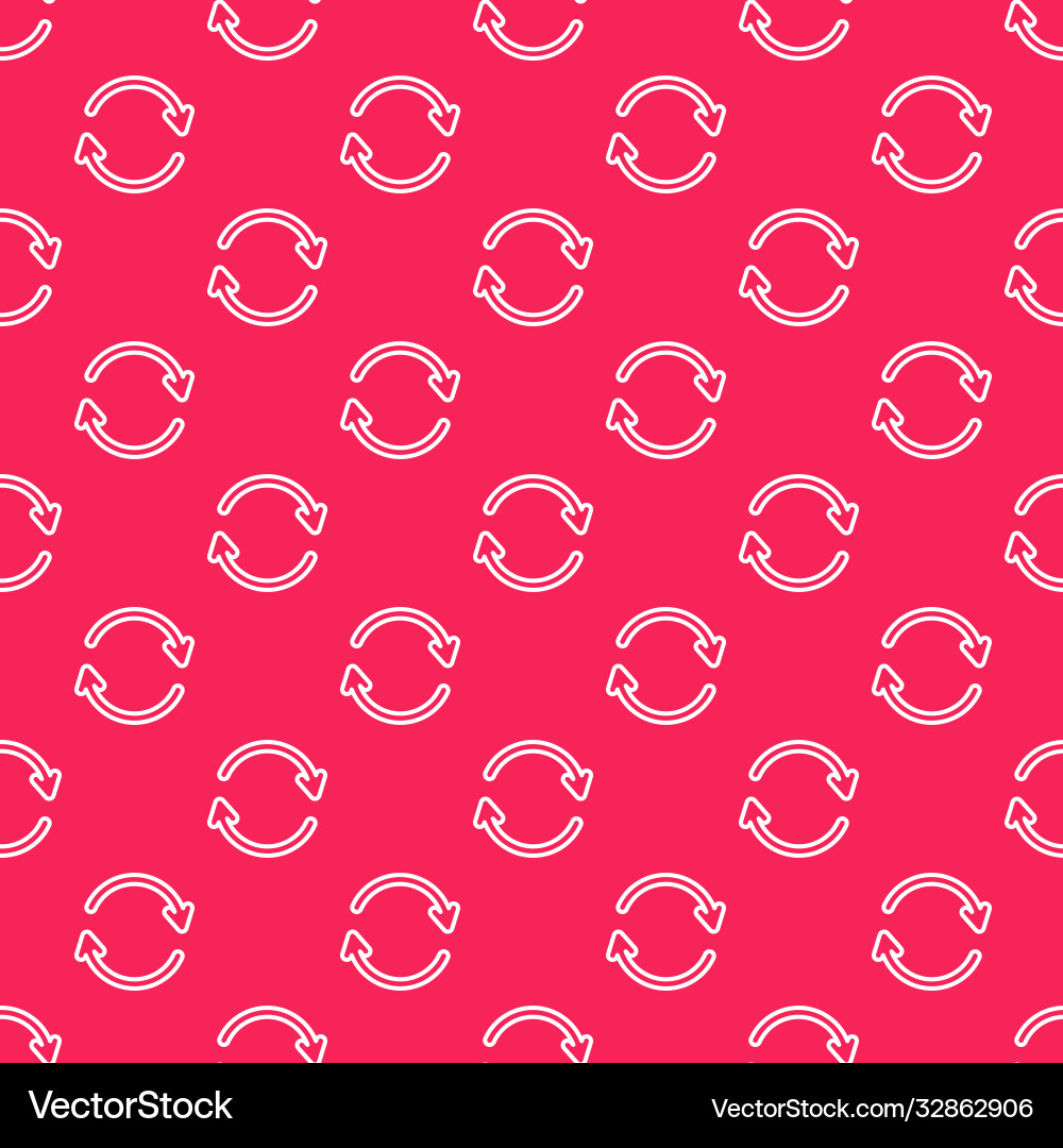 White line refresh icon isolated seamless pattern White line refresh icon isolated seamless pattern Vector Image