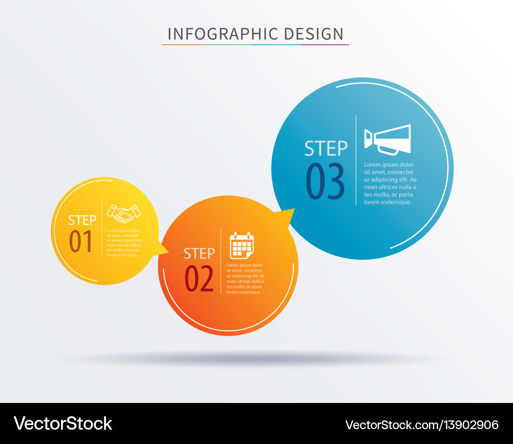 Workflow Circle Steps vector image