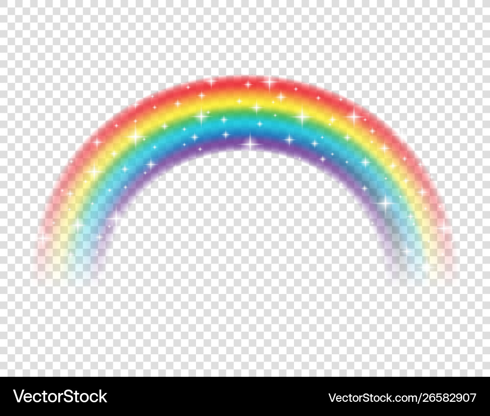 Abstract realistic colorful rainbow with shiny Abstract realistic colorful rainbow with shiny vector image