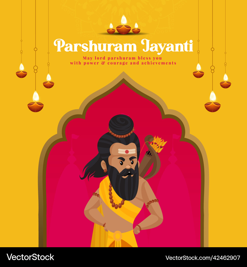Banner design of happy parshuram jayanti Vector Image