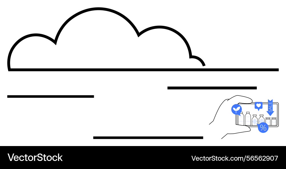 Cloud storage and digital data management Vector Image