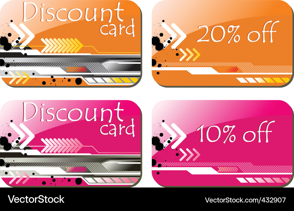 Discount card vector image