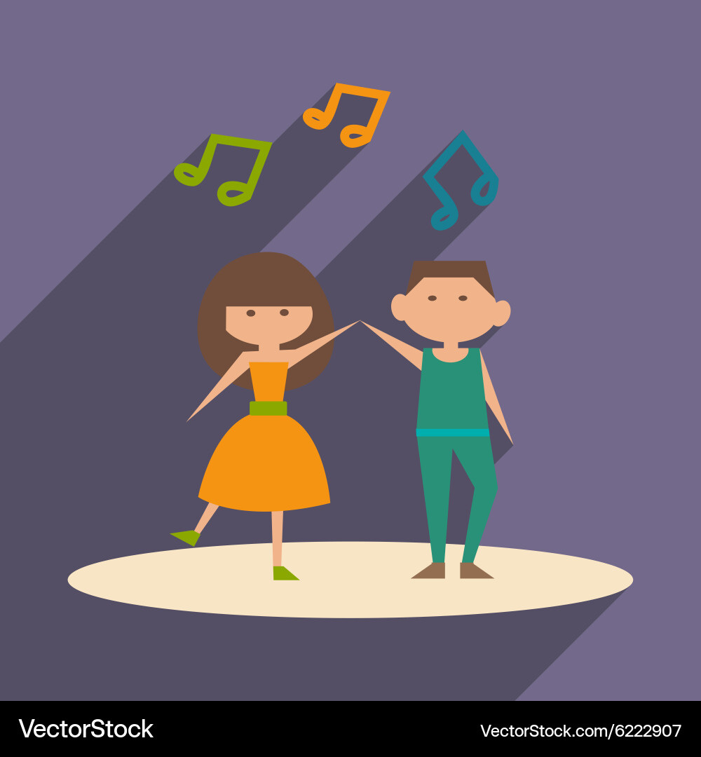 Flat with shadow icon and mobile application Vector Image