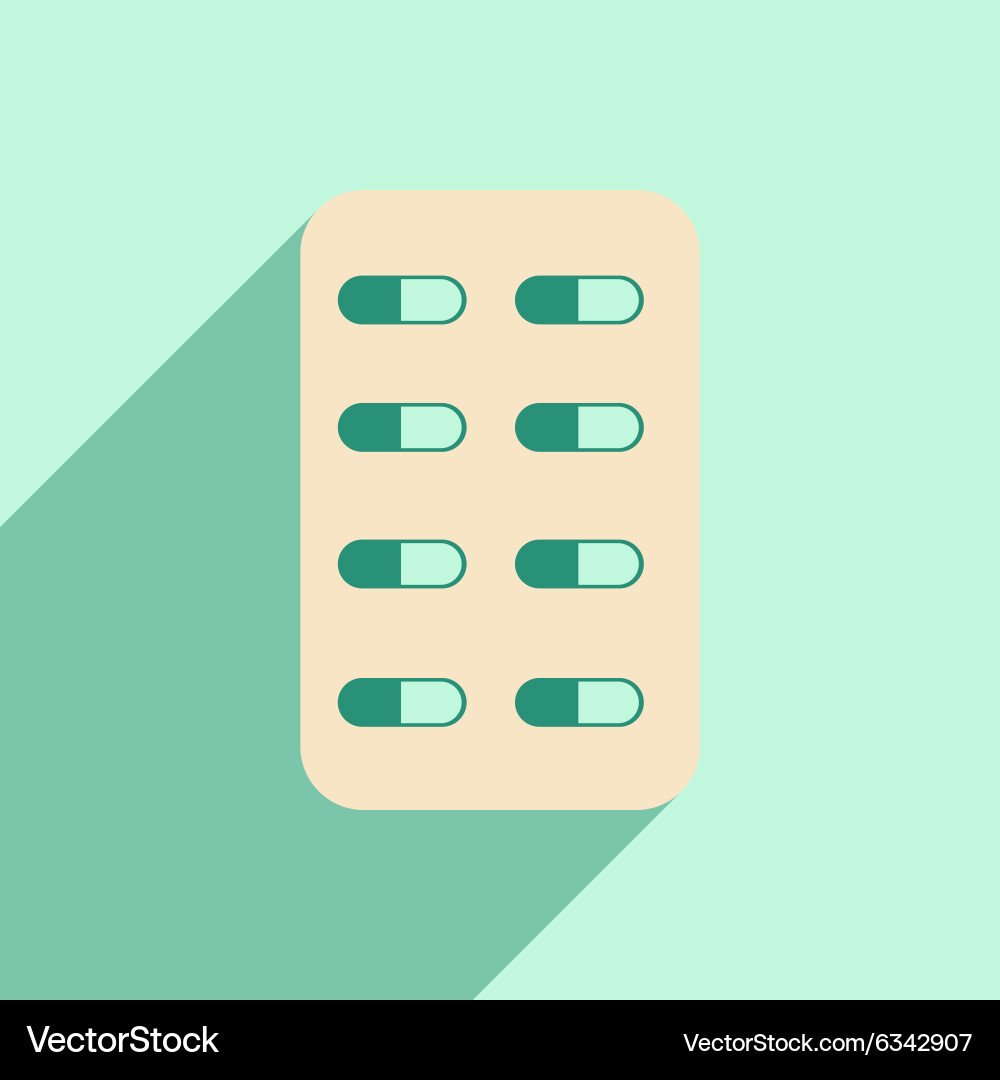 Flat with shadow icon and mobile application vector image