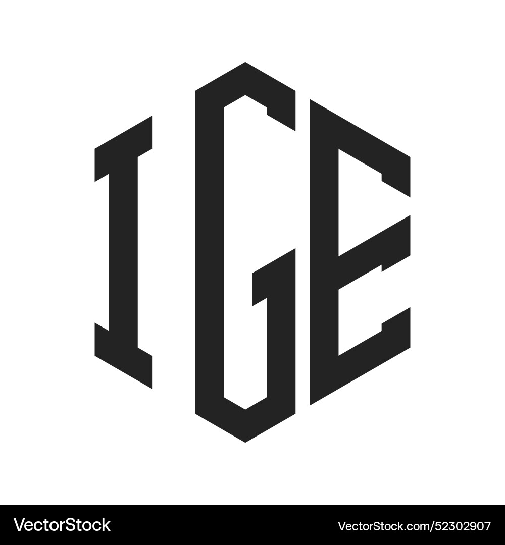 Ige logo design initial letter monogram – Royalty-Free Vector