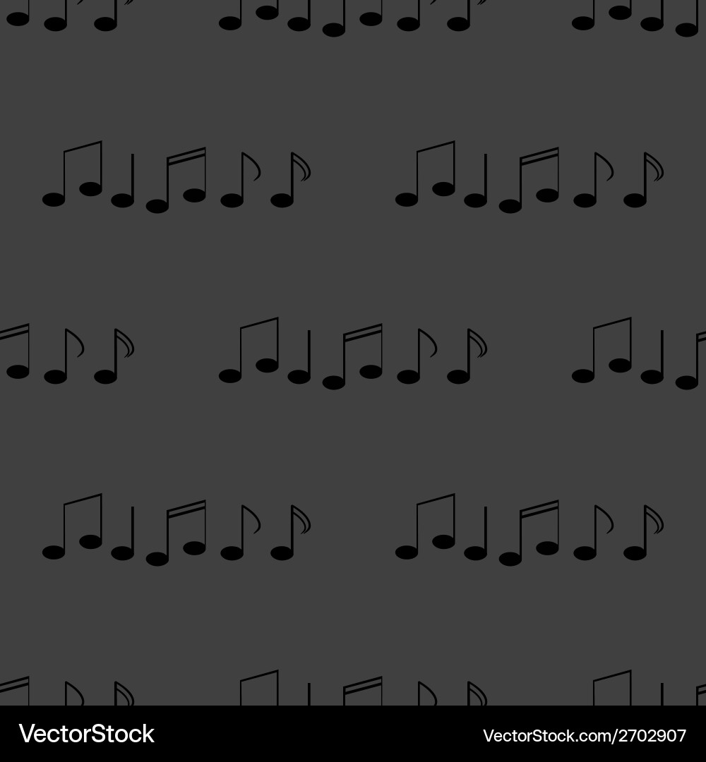 Music elements notes web icon flat design seamless Vector Image