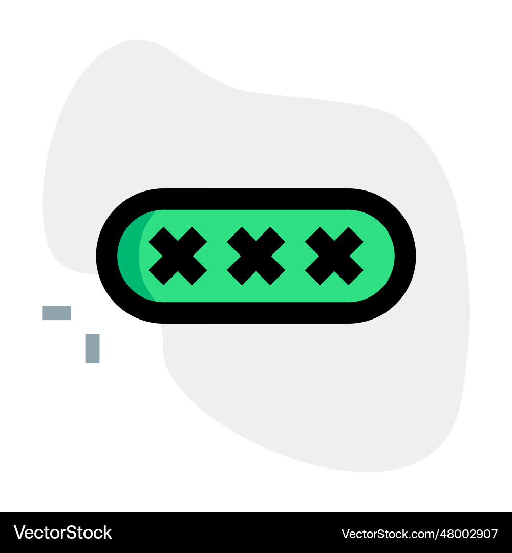 Numeric code used for initial security Vector Image