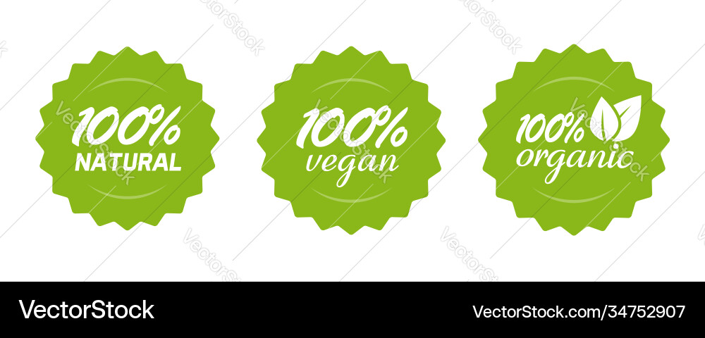 Organic natural and vegan food or nutrition icon Organic natural and vegan food or nutrition icon vector image