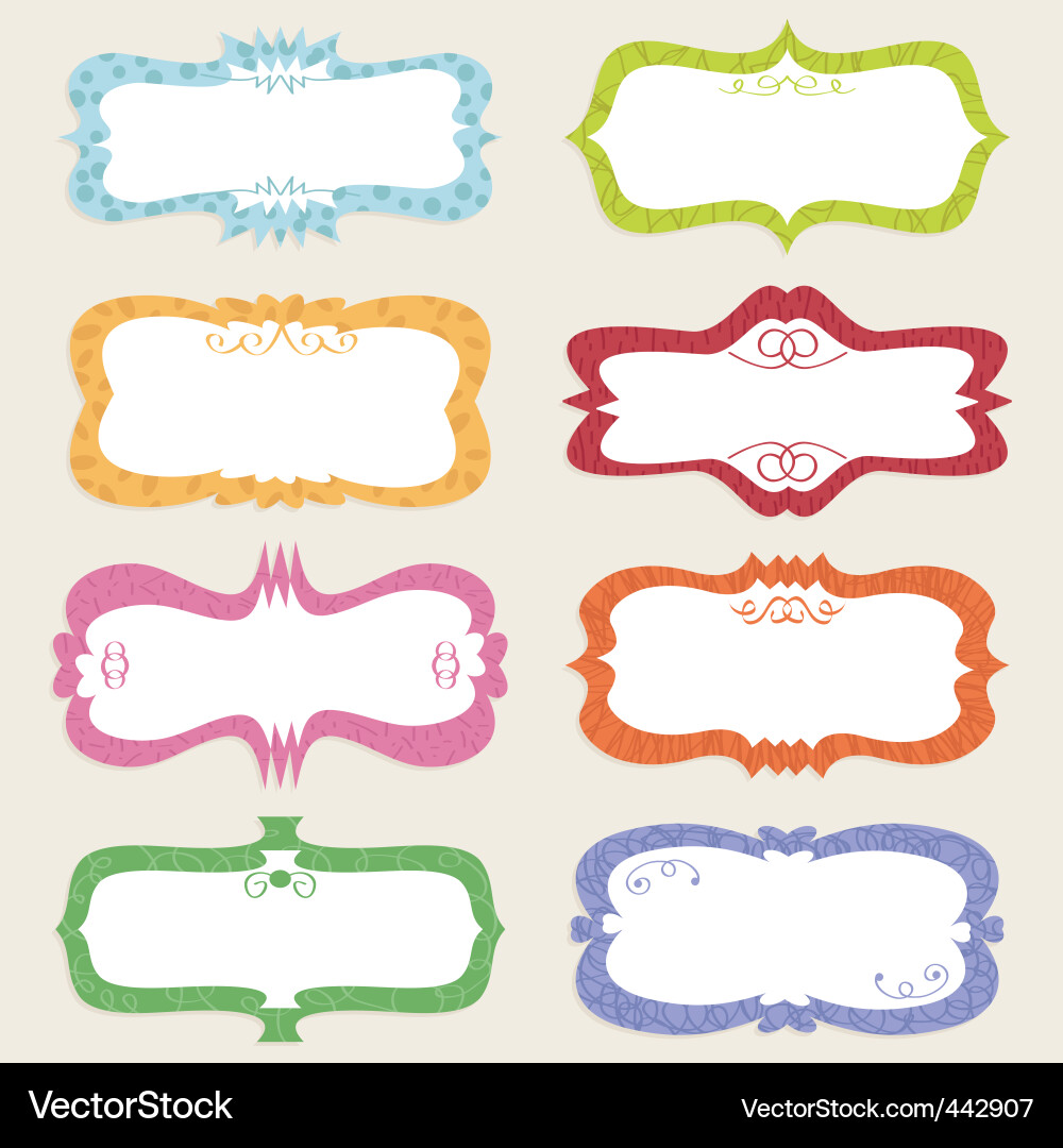 Retro Label Set Vector Image