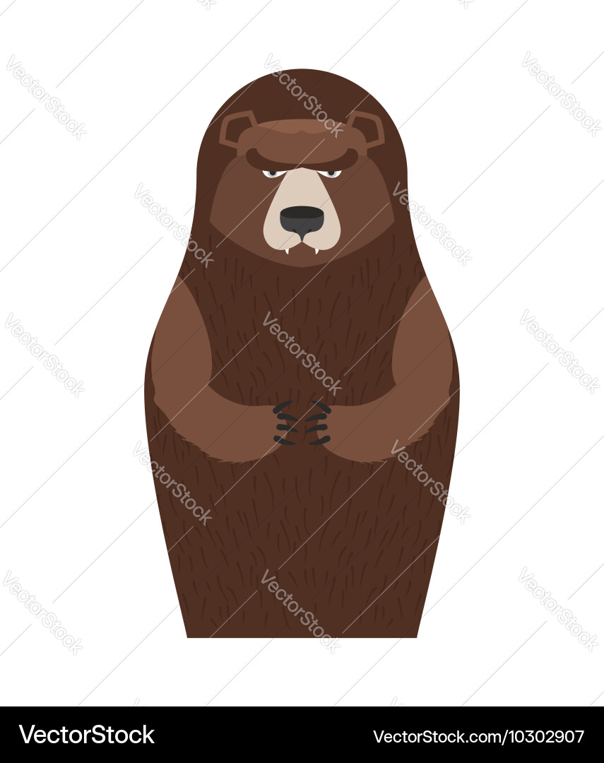 Russisch matryoshka Bären Souvenir Vektorbild