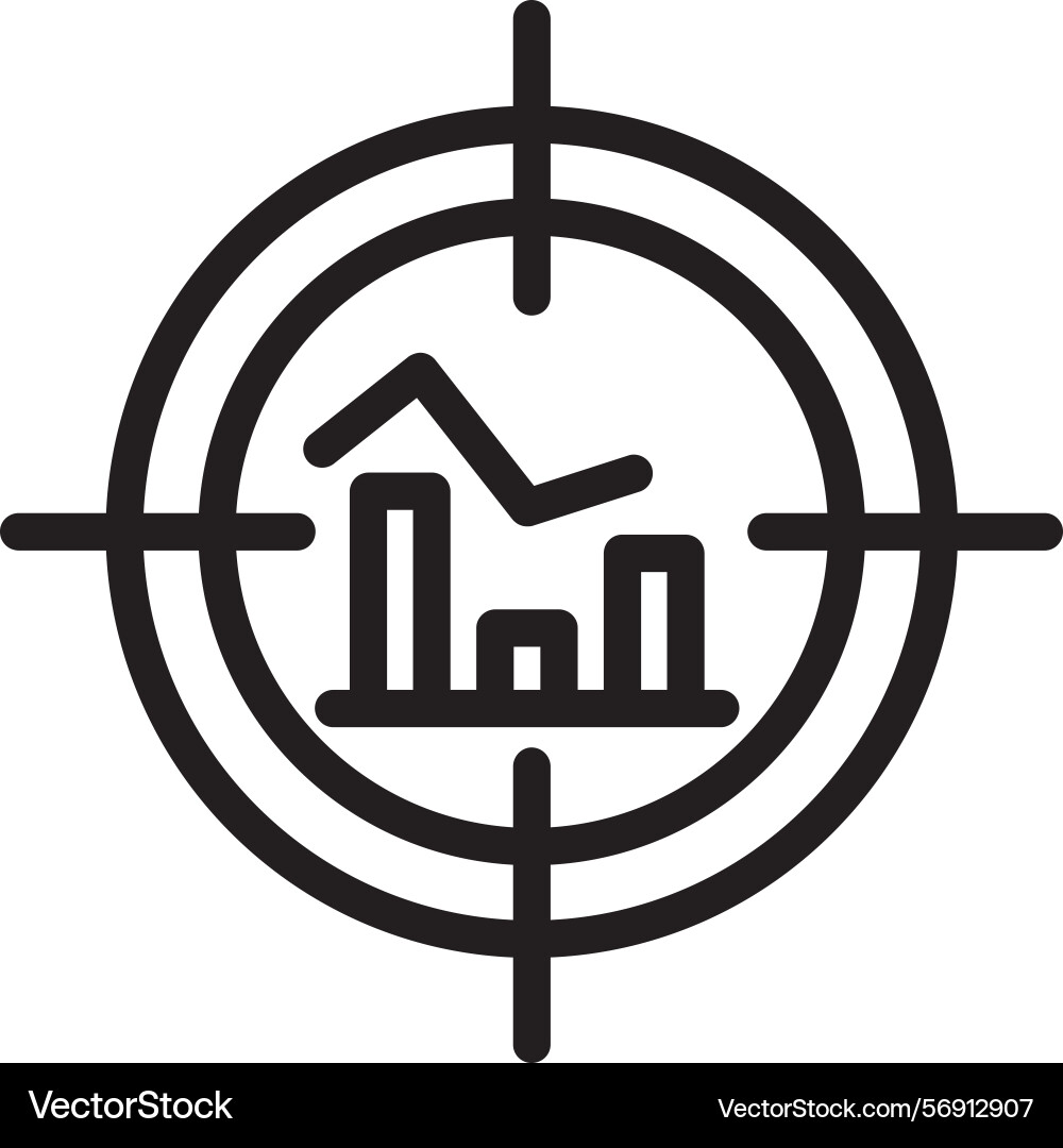 Scope linear style icon design vector image
