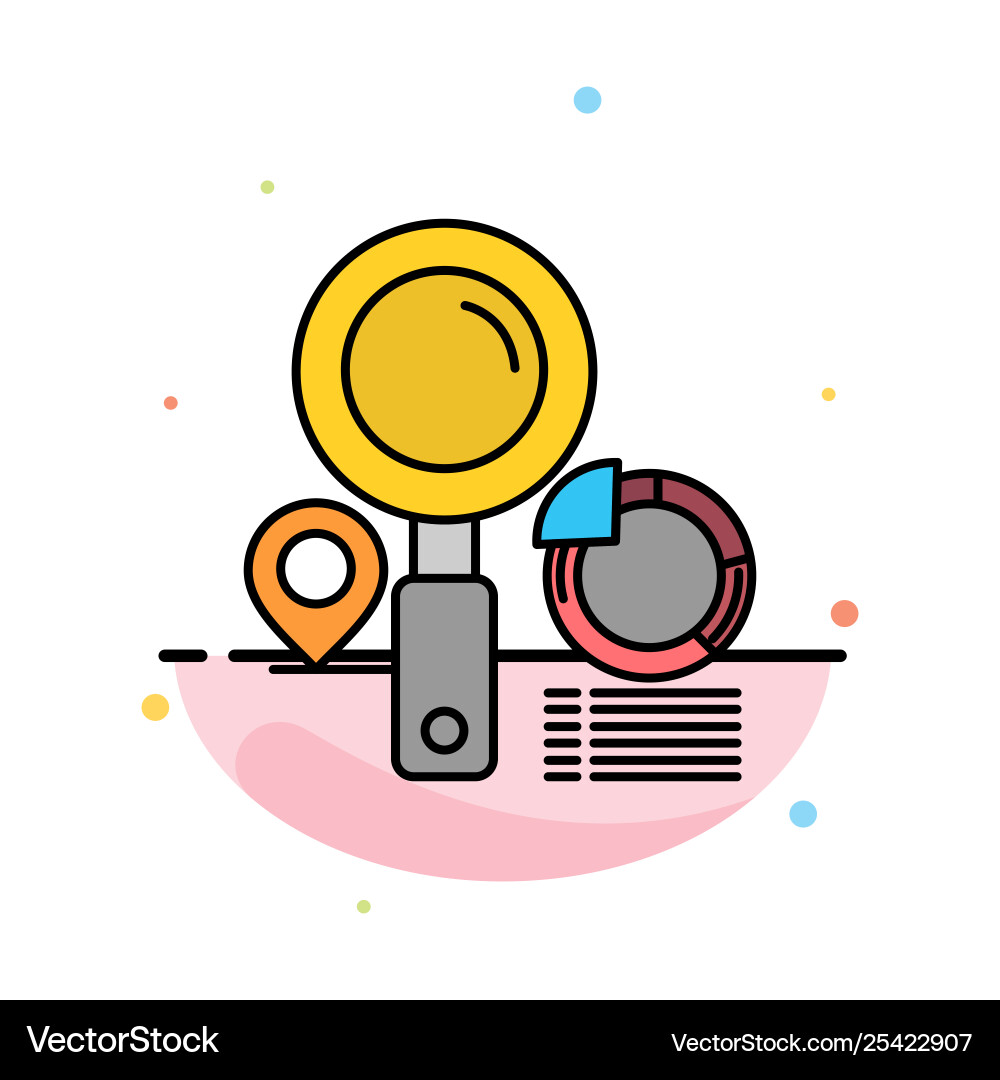 Search location finder graph abstract flat color Search location finder graph abstract flat color Vector Image