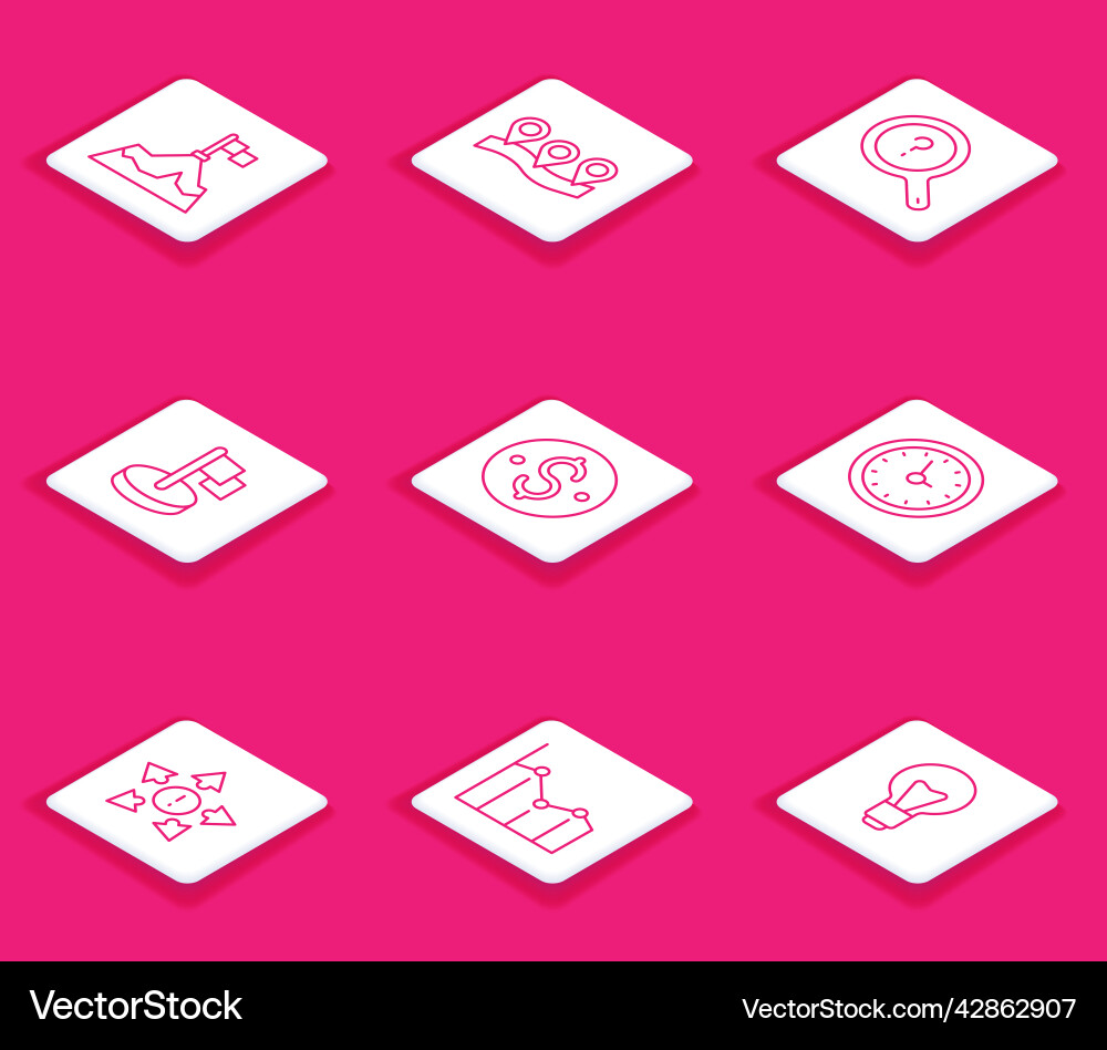 Set line mountains with flag location unknown Set line mountains with flag location unknown vector image