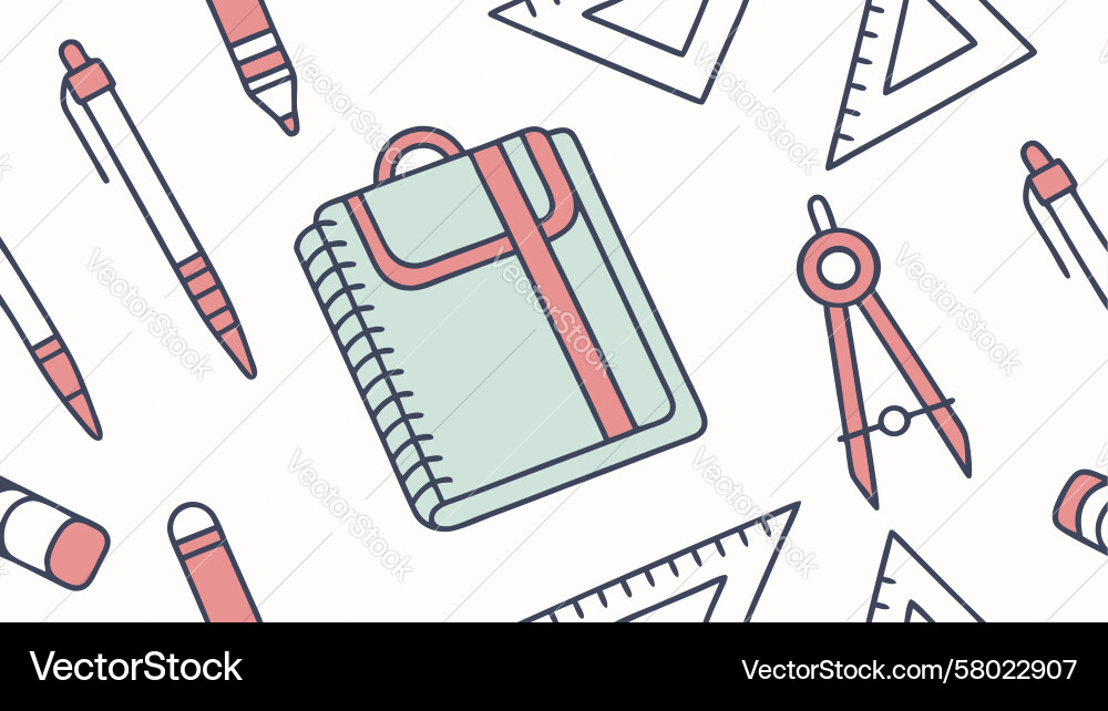 Study Tools Pattern Vector Image