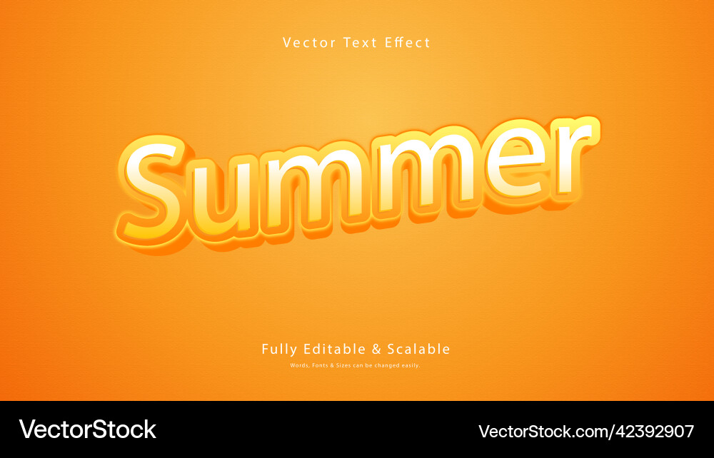 Summer 3d text effect fully editable vector image