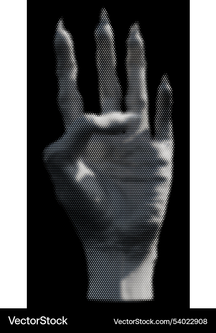 Abstract image of old wrinkled hand from hexagon Abstract image of old wrinkled hand from hexagon vector image