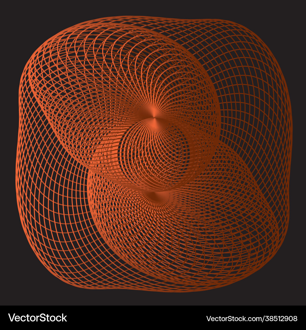 Abstract linear spiral design element openwork Abstract linear spiral design element openwork vector image