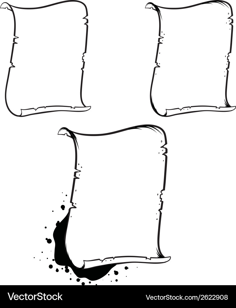 Antique Scroll Set vector image