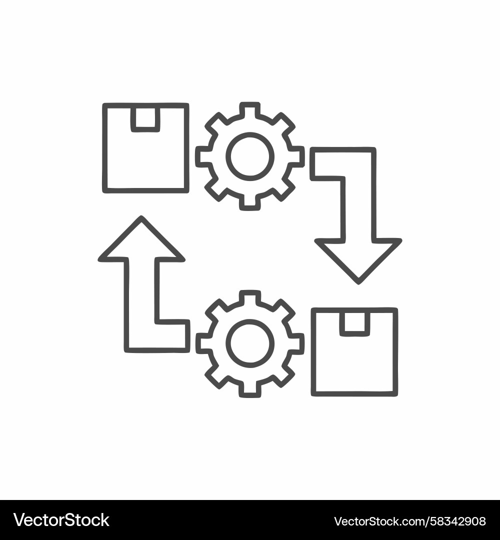Automated Logistics Workflow Vector Image