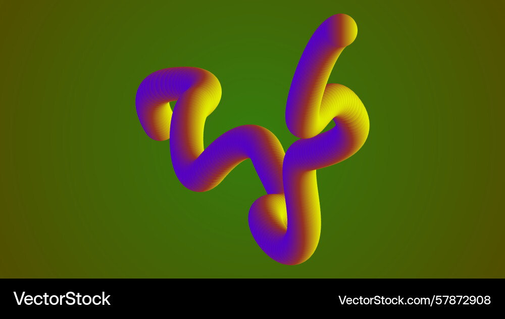 Blend flowing 3d background green color abstract Vector Image
