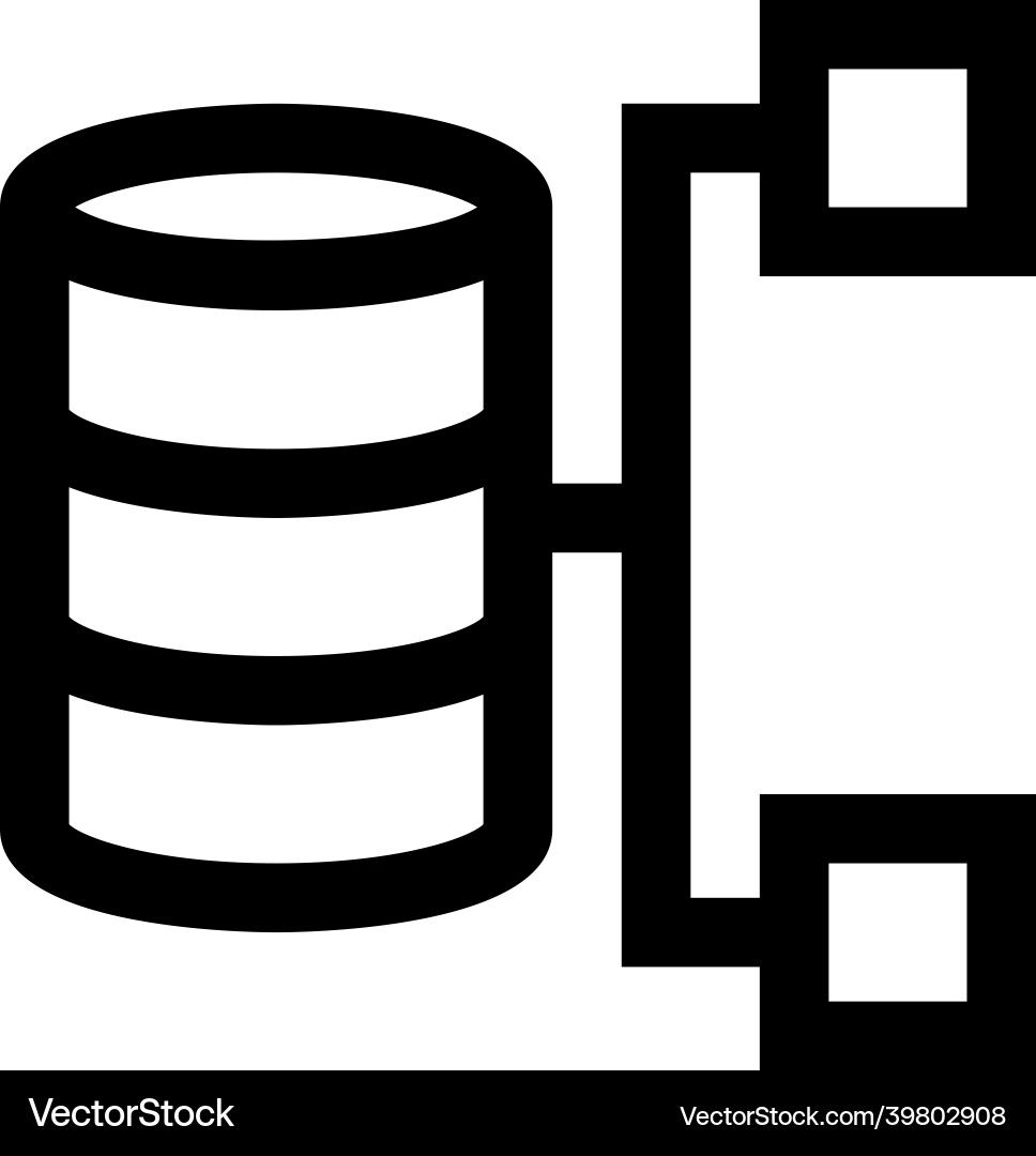 Database network vector image