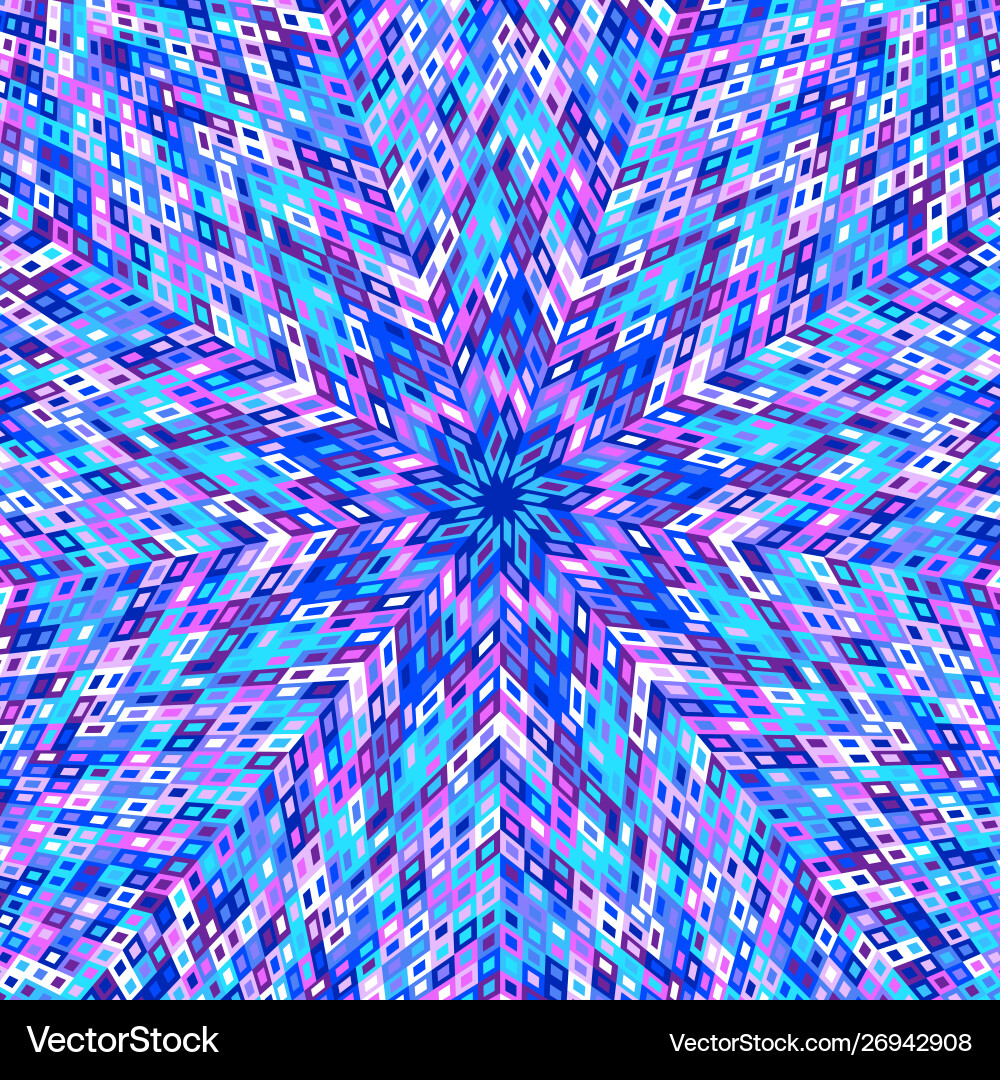 Dynamic abstract colorful hypnotic round tiled Vector Image