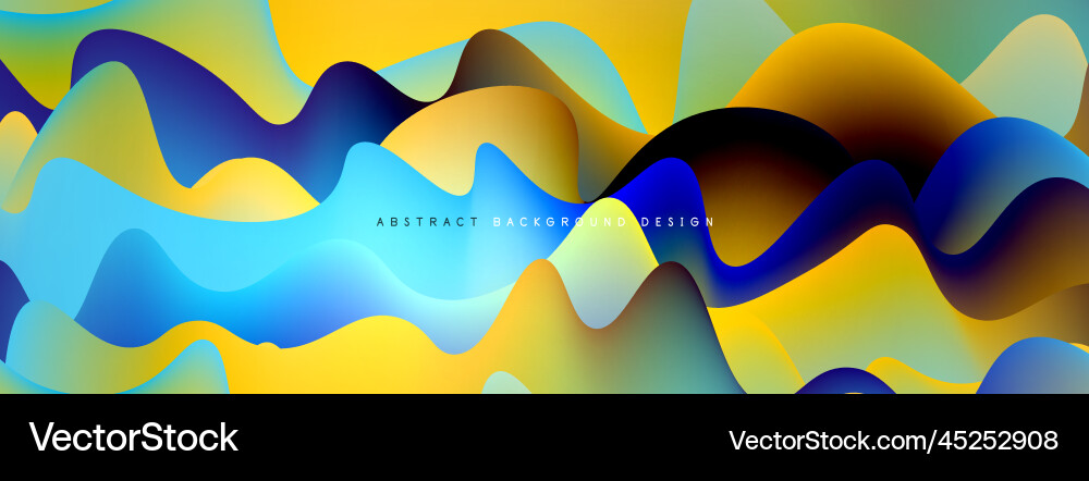 Dynamic liquid waves abstract background Dynamic liquid waves abstract background Vector Image