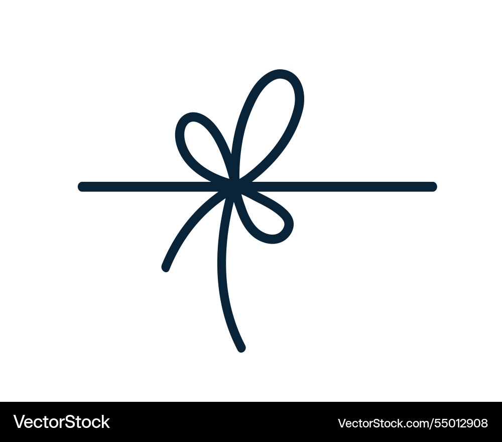 Elegant Bow Knot with String vector image