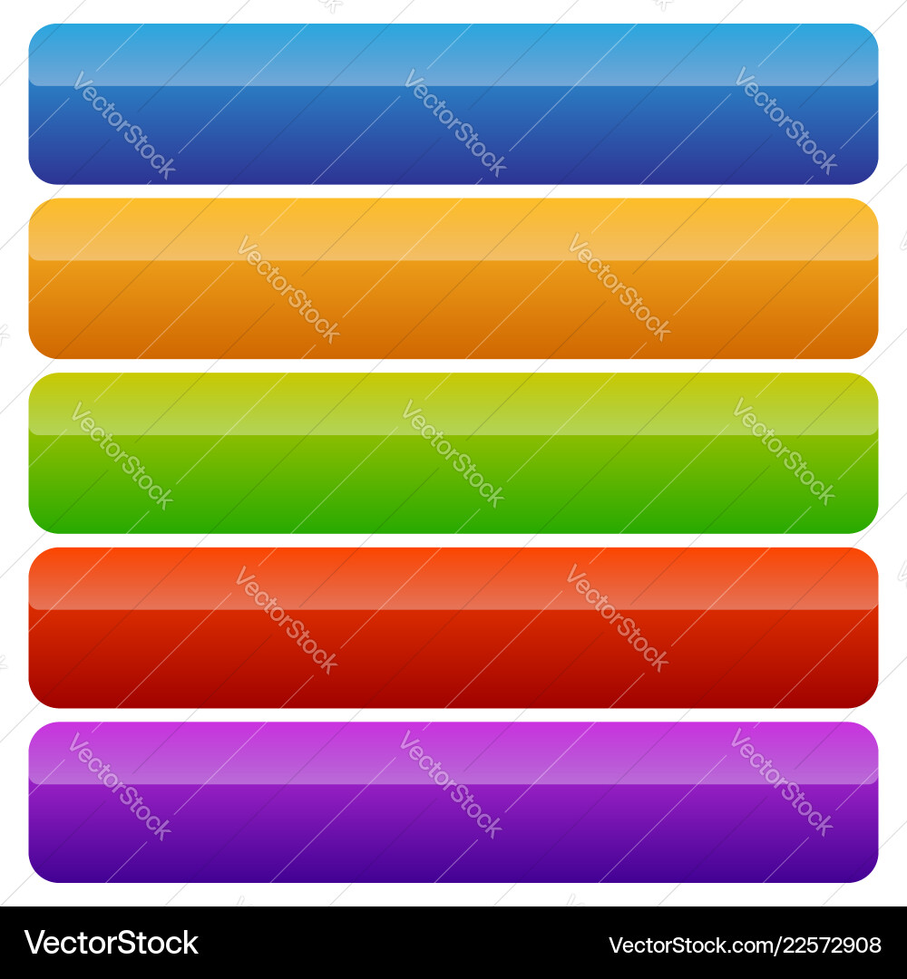 Empty rectangular button banner backgrounds vector image