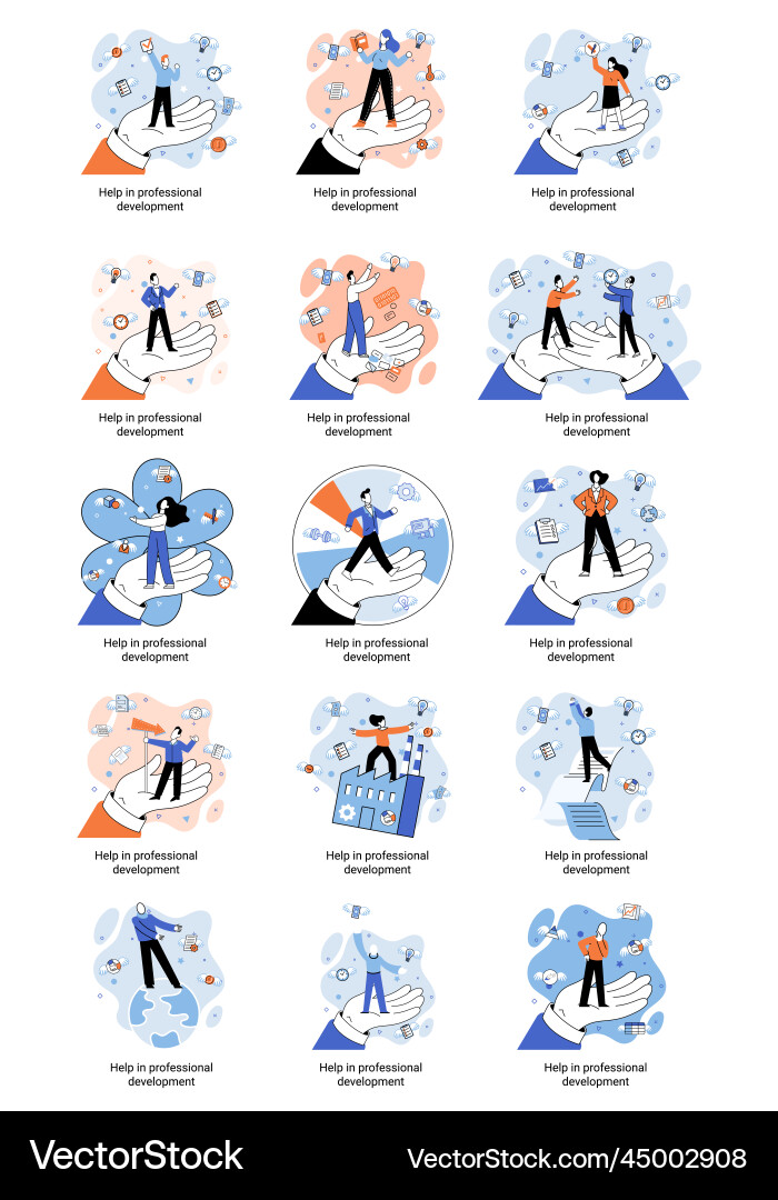 Help in professional development metaphor Help in professional development metaphor vector image