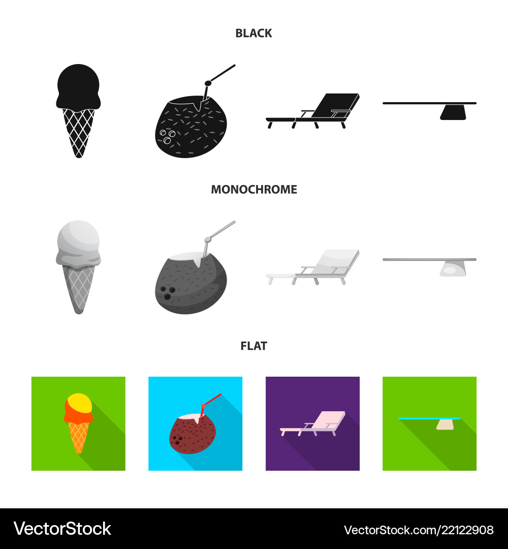 Isolated object of pool and swimming icon vector image