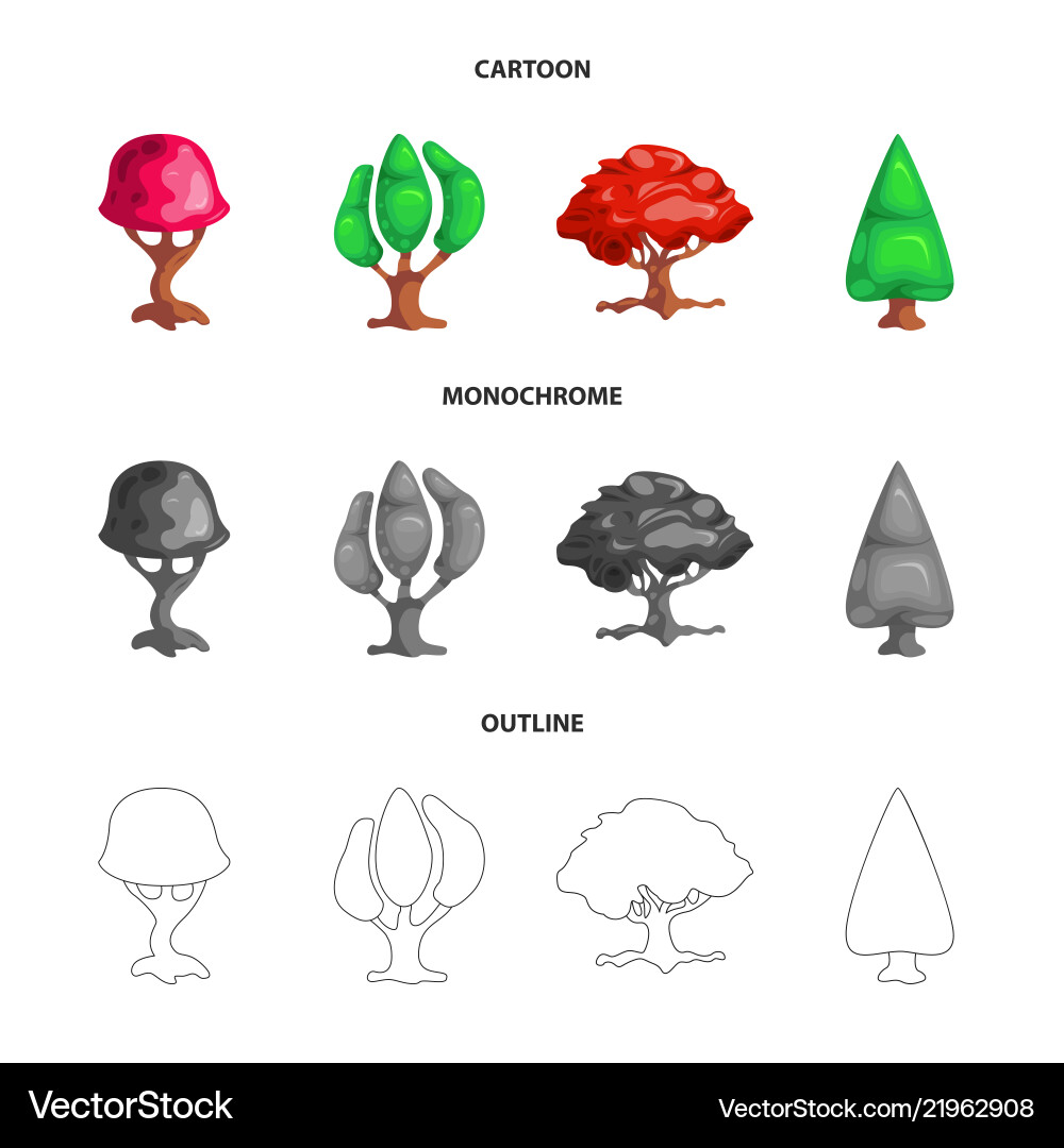 Isolated object of tree and nature logo vector image