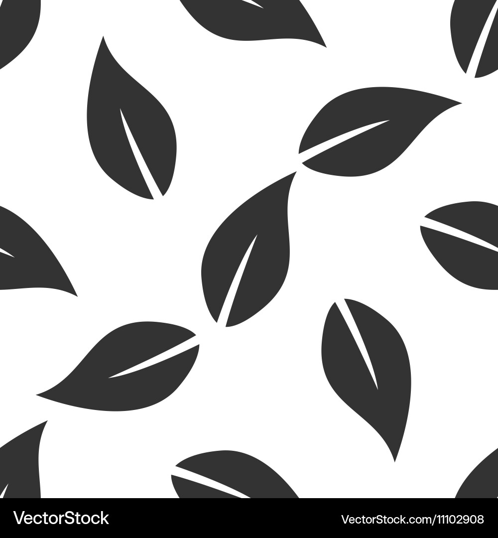 Leaf icon pattern on white background Vector Image