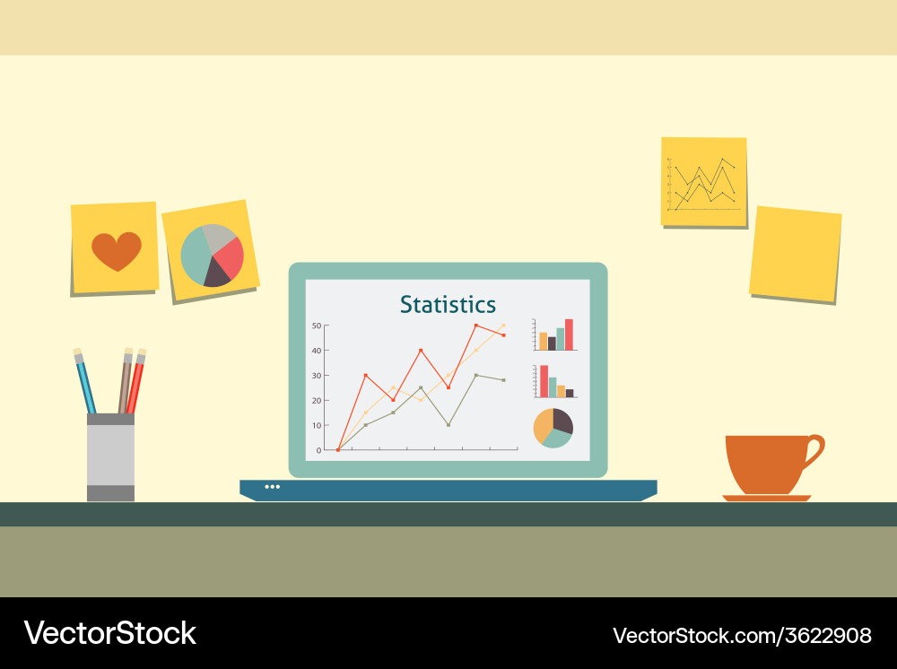 Modern Workspace Setup vector image