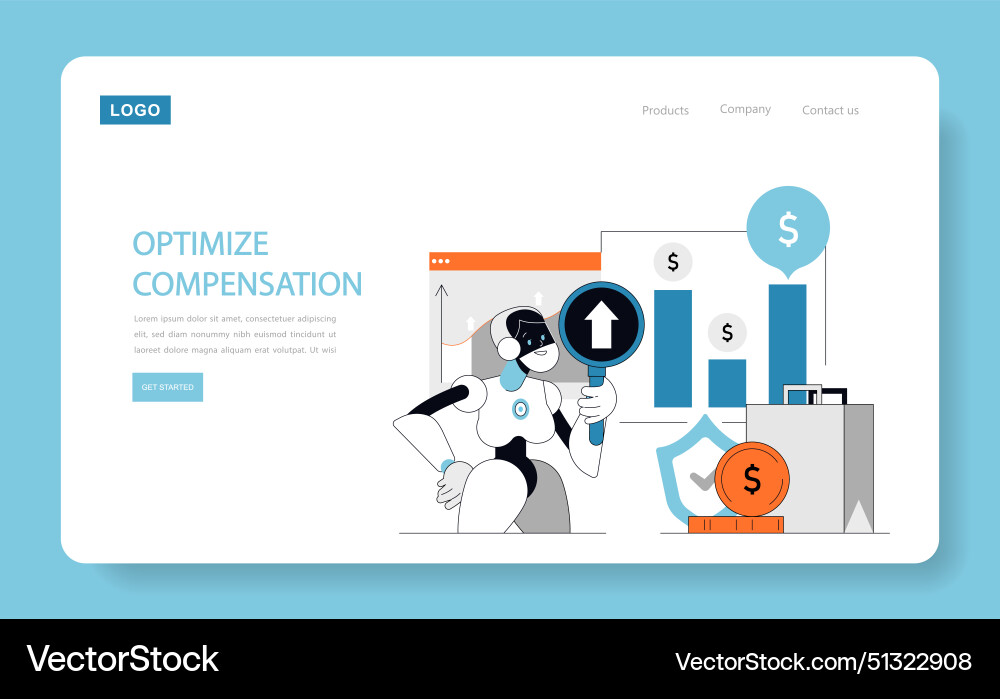 Optimize compensation concept Optimize compensation concept vector image